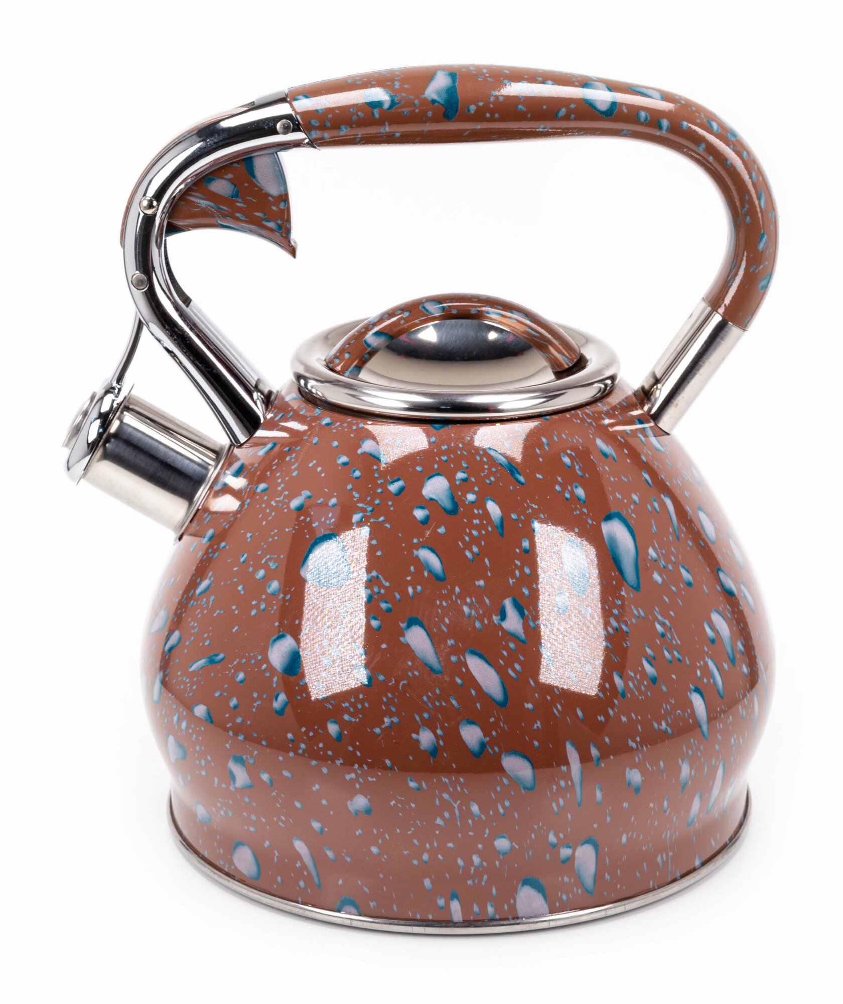 фото Чайник Winner со свистком из нержавеющей стали коричневый 3л