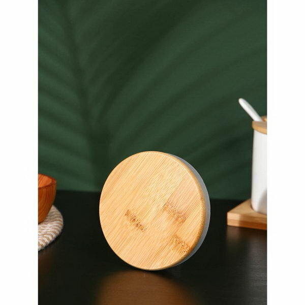 Крышка бамбуковая для чайника "ЭКО", d=9.6 см,