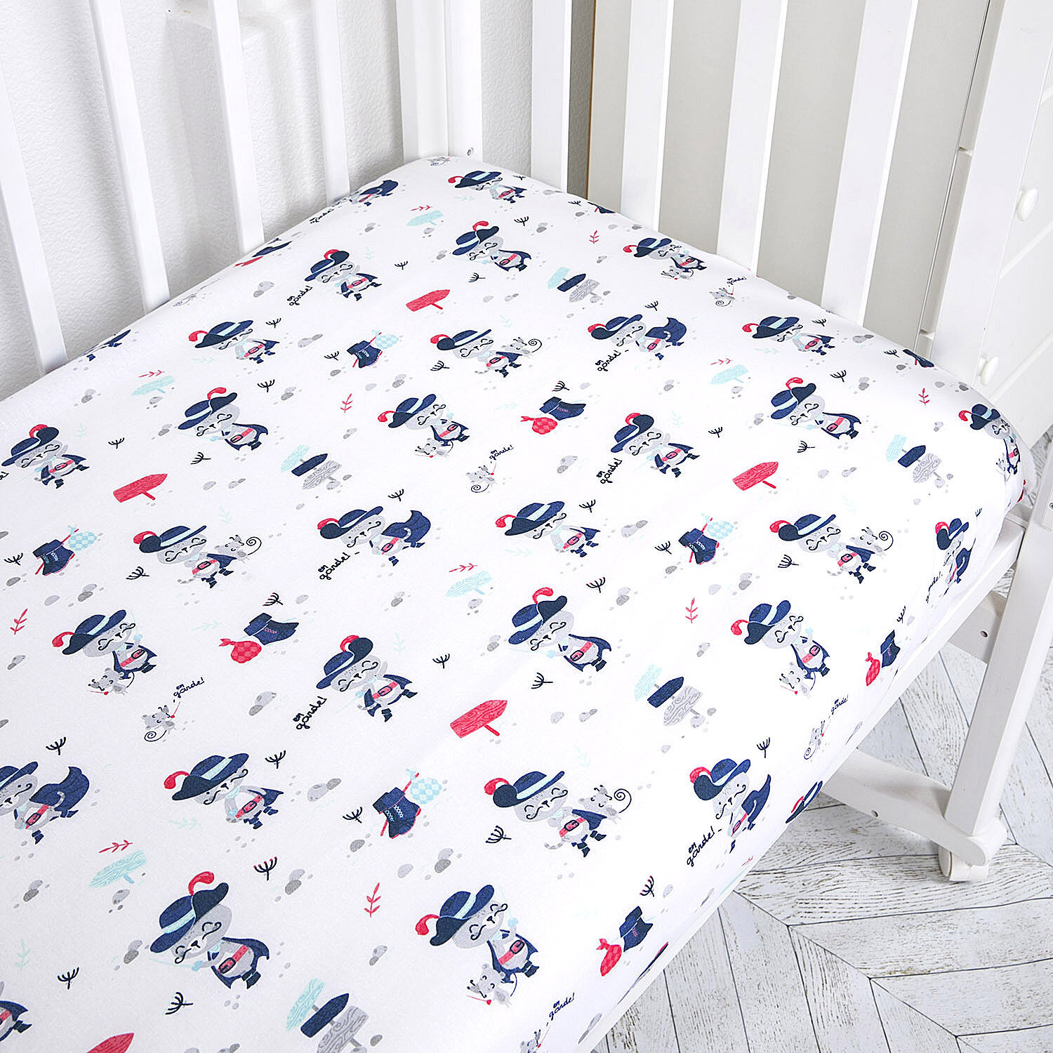 фото Простынь на резинке бязь 120x60, в детскую кроватку, простыни натяжные, простыня на резинке