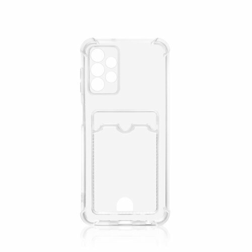 Силиконовый чехол DF для Samsung Galaxy A13, sCardCase-02, с отделением для карты, прозрачный