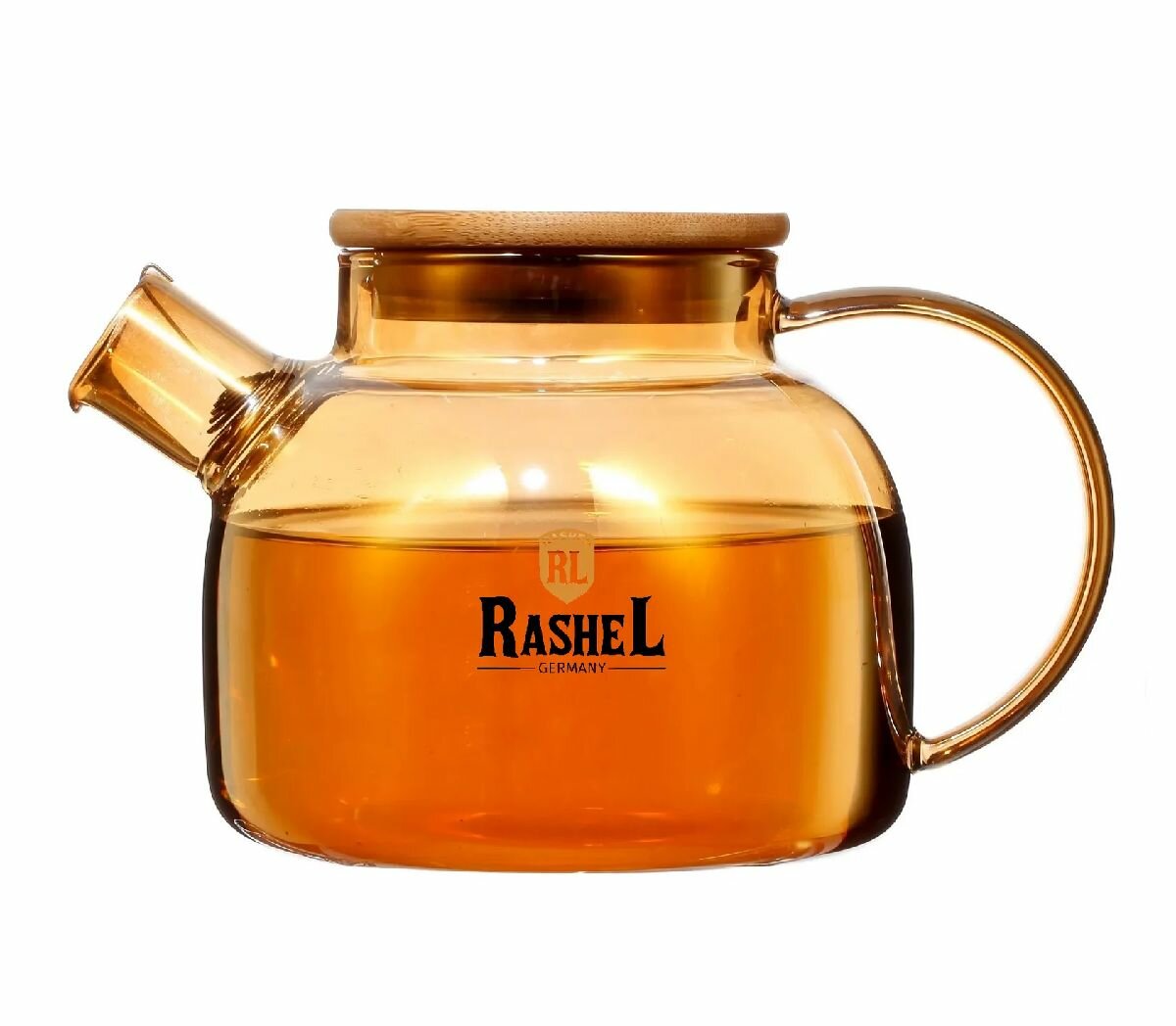 Чайник заварочный RASHEL R8352 боросиликатное стекло 0.5 л янтарный