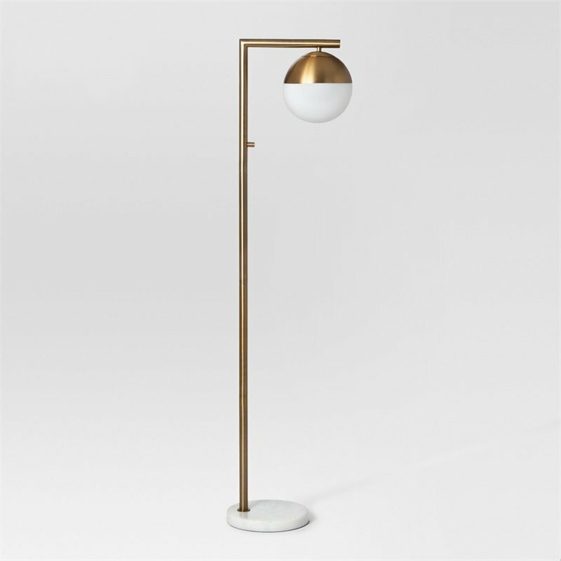 Торшер Geneva Single Glass Globe Floor Lamp