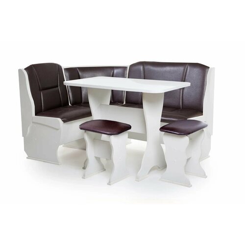 Кухонный уголок Betel орхидея Однотон Белый/Б. умбер