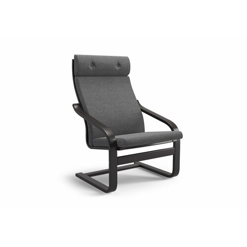 Кресло Россия Тириль темно-серое / венге 68х80х102 см