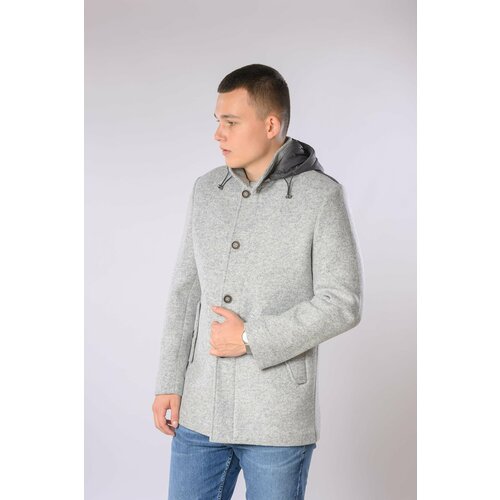 Пальто Formenti, карманы, размер 58 4XL, серый