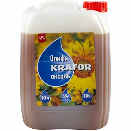 Олифа Оксоль Krafor для деревянных и металлических поверхностей 10 л бесцветная 2990₽