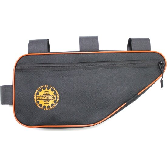 фото Сумка велосипедная PROTECT SPORT Protect под раму, 41х20х5 см, черный/оранжевый