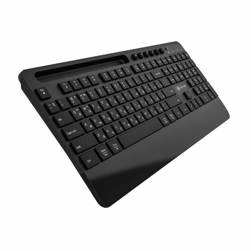 Клавиатура Oklick 865S, USB, Bluetooth/Радиоканал, c подставкой для запястий, черный [1809339]