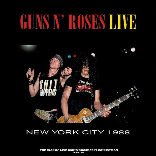 guns n roses guns n roses llive in new york city 1988 colour yellow marbled Виниловая пластинка GUNS N ROSES - LIVE IN NEW YORK CITY 1988 (YELLOW VINYL) (LP)