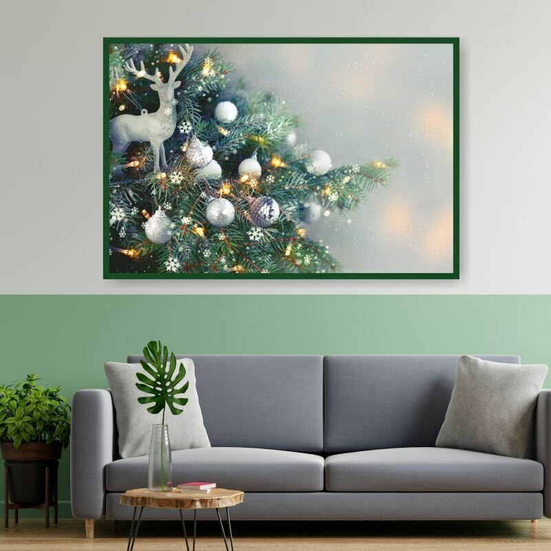 Постер для интерьера на стену Новый Год Елка Тип 4 70х50 см в тубусе ПолиЦентр