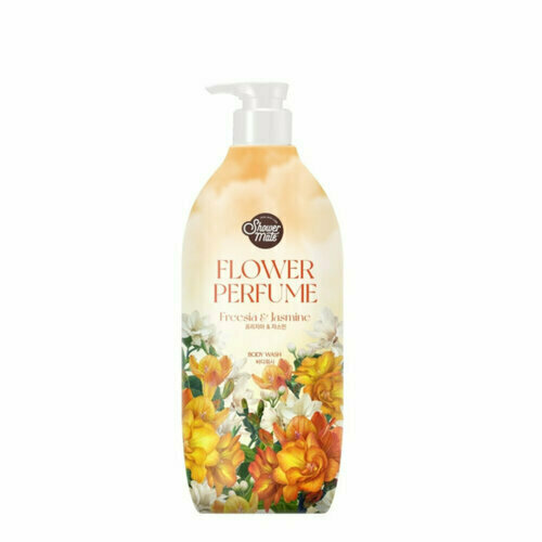 KeraSys Гель для душа парфюмированный «жасмин» - Shower mate flower perfume, 900мл парфюмированный гель для душа жасмин kerasys shower mate flower perfume body wash jasmine 900 мл