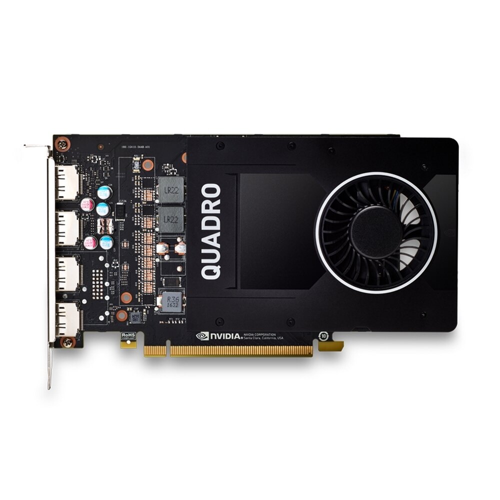 Видеокарта PNY Quadro P2200 (VCQP2200-SB) 5 GB, GDDR5X, 160 bit, PCI-E 3.0 x16,