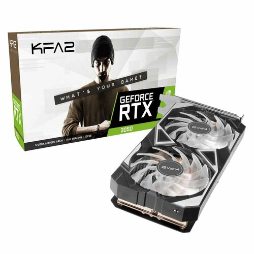 Видеокарта KFA2 GeForce RTX 3050 X BLACK 8GB35NSL8MD6YEK 3850200₽