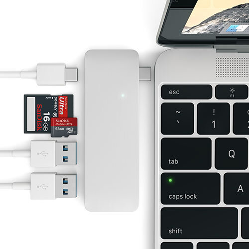 USB-концентратор Satechi Type-C Pass-Through USB Hub with USB-C Charging Port (ST-TCUP) разъемов: 3