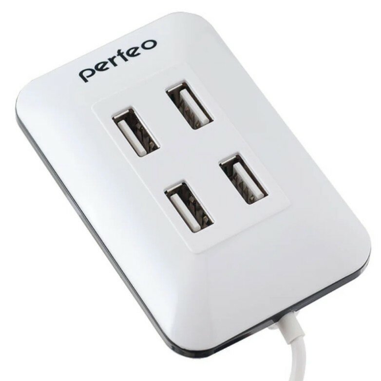 USB Хаб Perfeo PF-VI-H028 (PF_4783), 4xUSB2.0, белый
