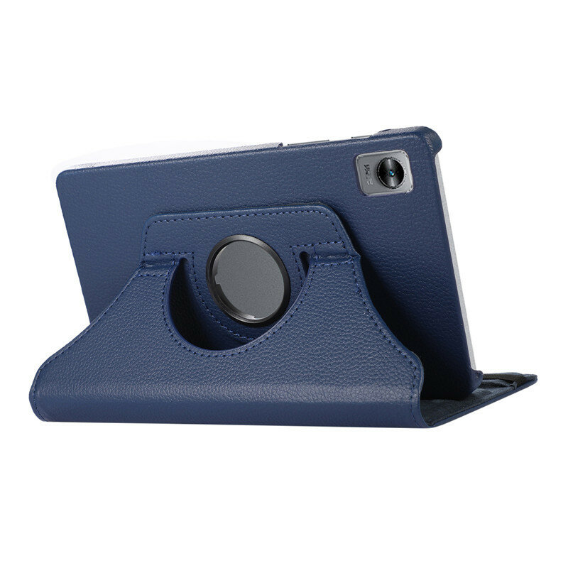 Чехол MyPads для планшета Realme Pad Mini (Rmp2105) поворотный роторный оборотный синий кожаный