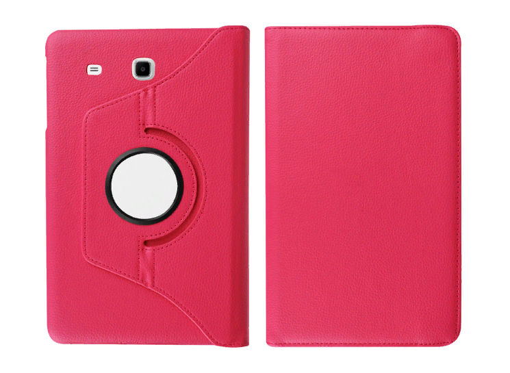 Чехол MyPads для планшета Samsung Galaxy Tab E 9.6 SM-T560N/T561N/T565N поворотный роторный оборотный розовый кожаный