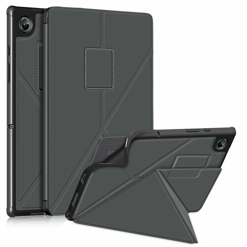Чехол-обложка MyPads футляр для Samsung Galaxy Tab A8 10.5 2021 (SM-X200N), Самсунг Галакси Таб А8 10.5 тонкий с магнитной застежкой серый