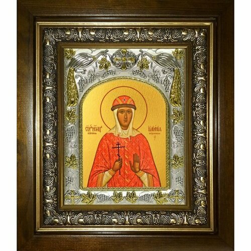 Икона Иулиания Вяземская, 14x18 см, в деревянном киоте 20х24 см, арт вк-4847