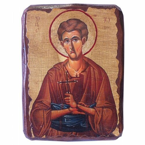 Икона Иоанн Русский под старину (13 х 17,5 см), арт IDR-768