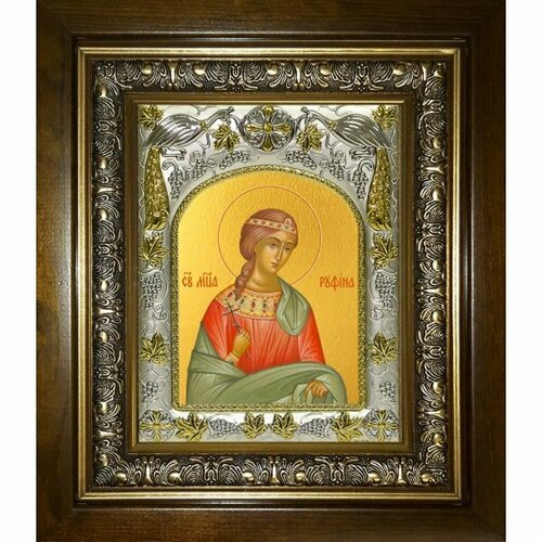 Икона Руфина Кесарийская, 14x18 см, в деревянном киоте 20х24 см, арт вк-4895