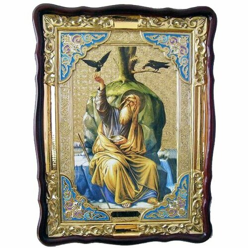 Храмовая икона Илья Пророк в фигурном киоте 60 Х 80 см, арт ХБИ-301