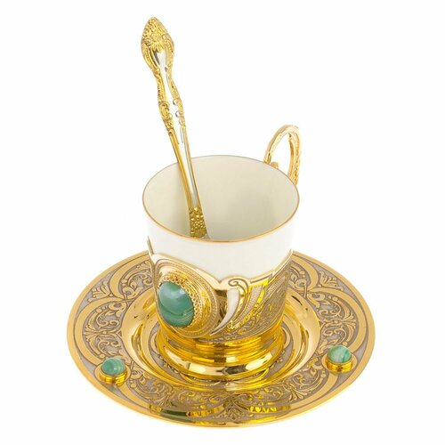 Кофейный набор Агат из зеленого агата 80 мл 126053 31650₽