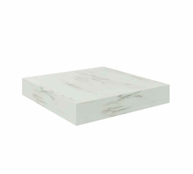 Полка мебельная Spaceo White Marble 23x23.5x3.8 см МДФ цвет белый мрамор