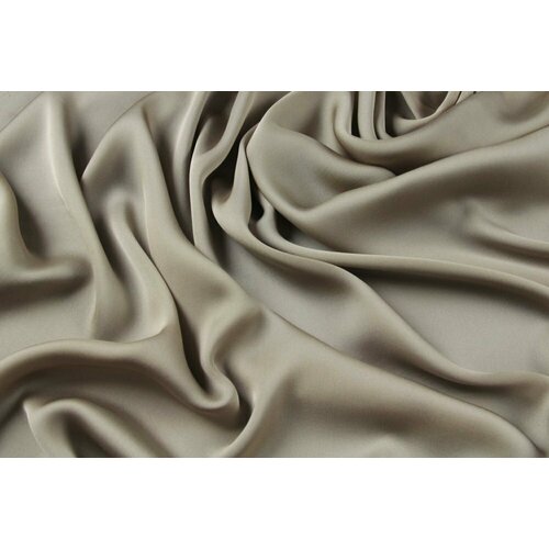 Ткань шелковый сатин песочно-серого цвета