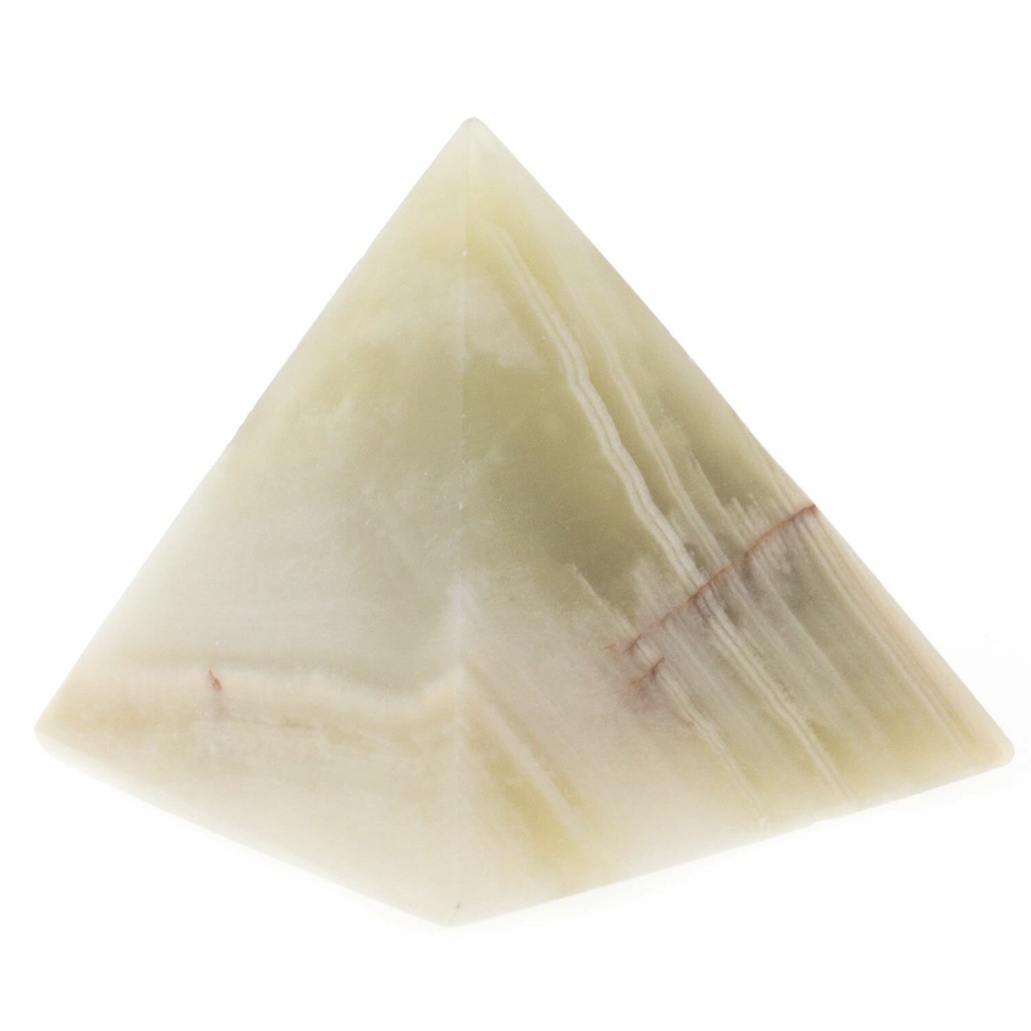 Пирамида из камня оникс зеленая 3,5х3,5х3,6 см (1,25) 121832