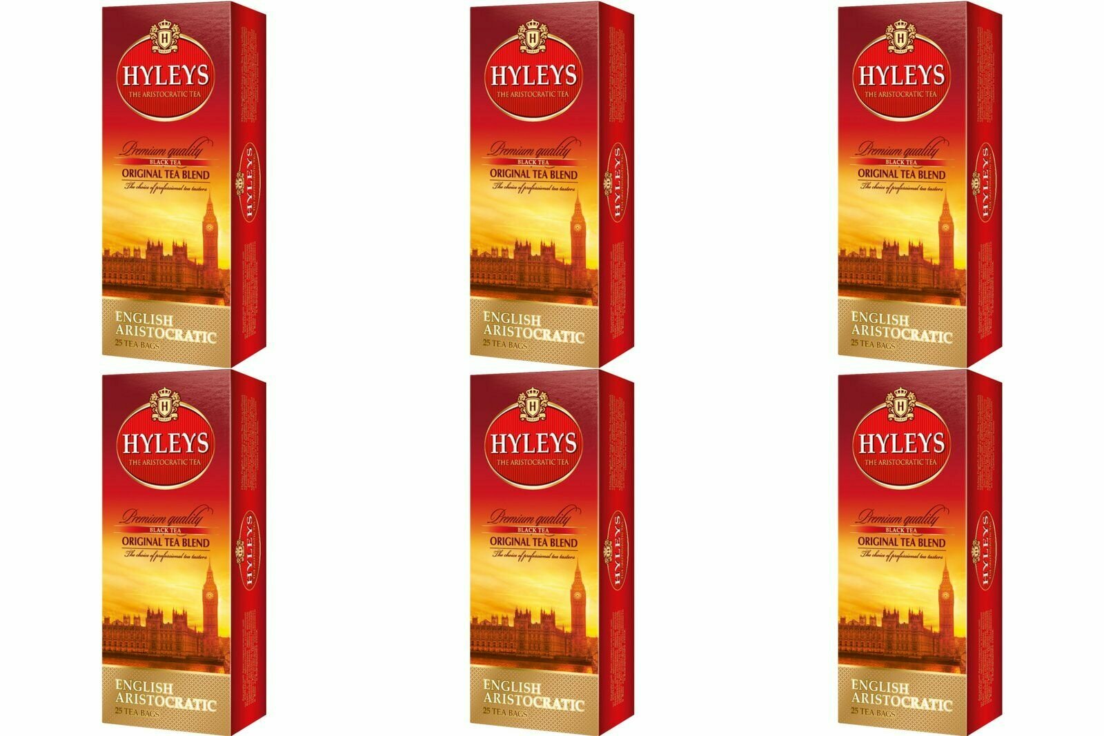 HYLEYS Чай в пакетиках Английский Аристократический, черный, 25 пакетиков, 6 шт - фотография № 1