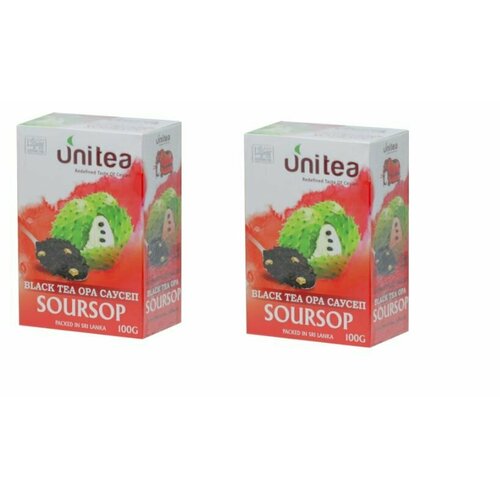 UNITEA Чай чёрный Soursop, 100 г - 2 шт.