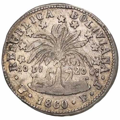 Боливия 2 соля 1860 г.