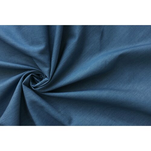 Ткань легкая джинсовка темно-голубая