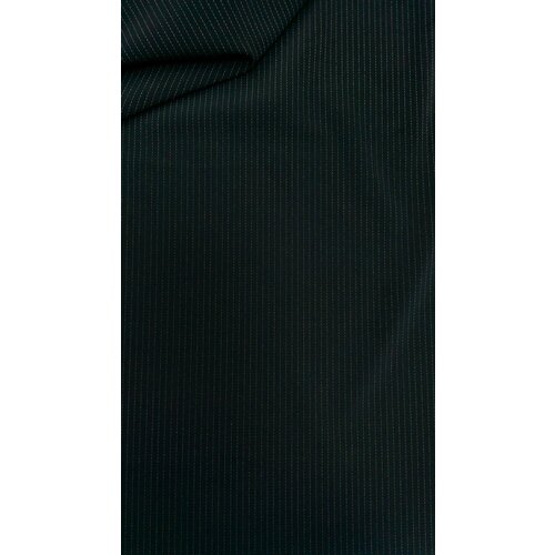 Ткань Креп костюмно-плательный чёрный в белую полоску ткань шерсть плательно костюмной группы тёмно синего цвета в белую полоску италия