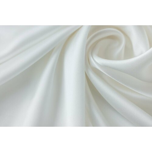 Ткань шелковый атлас белого цвета