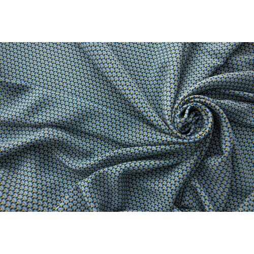 Ткань голубой крепдешин цветочная геометрия ткань голубой крепдешин цветочная геометрия