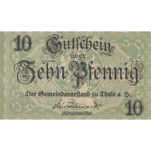 Германия (Германская Империя) Тале 10 пфеннигов 1918 г. (2)