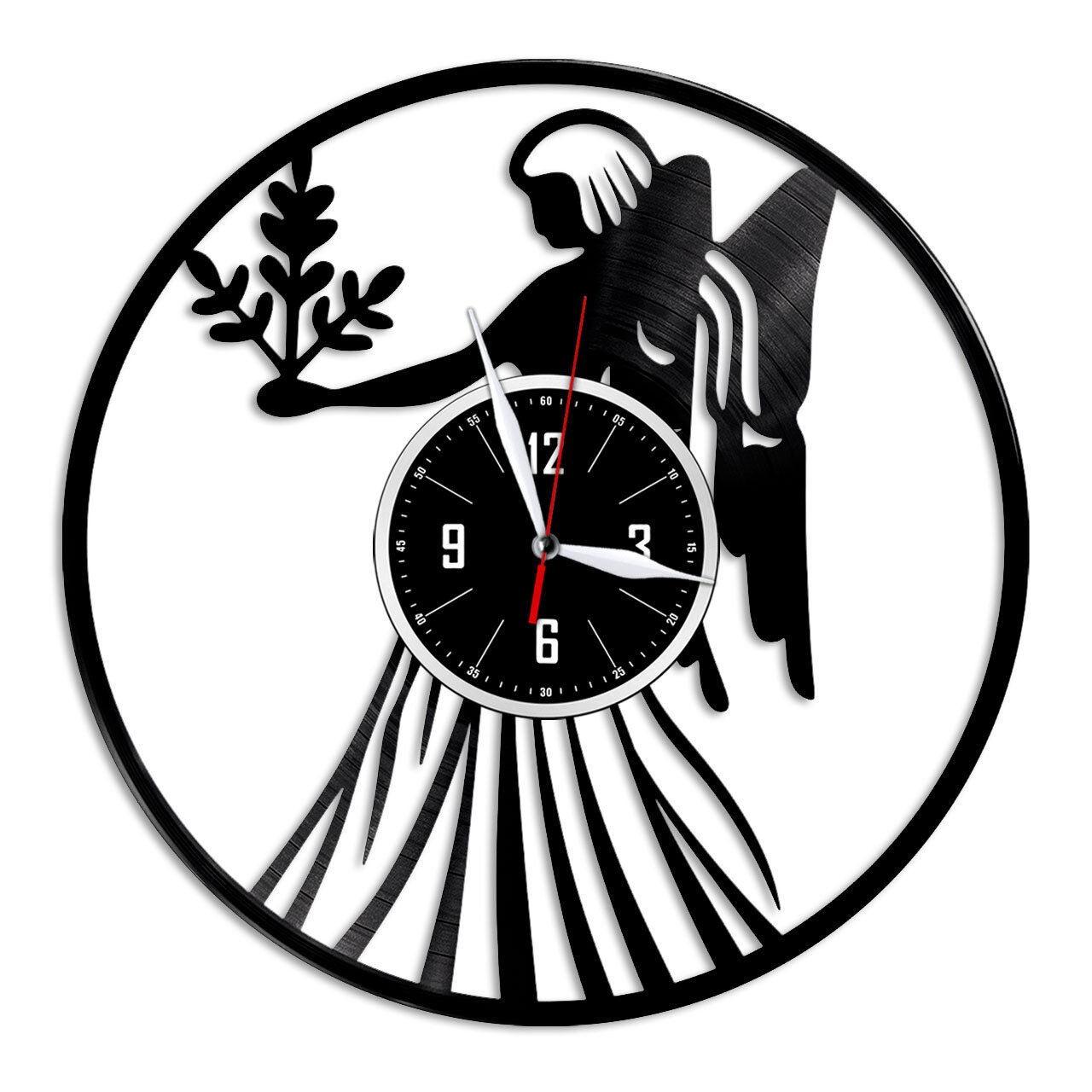 Знак зодиака "Дева" - настенные часы из виниловой пластинки