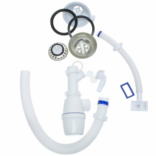 Сифон для мойки Е-4011 бутылочный (эконом), 3 1/2