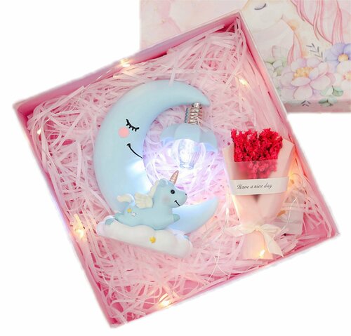 Декоративный детский ночник MyPads Луна M-156522 в красивой упаковке подарок на день рождение ребенку мальчика девочки молодым родителям на выпис.