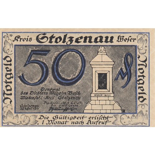 Германия (Веймарская Республика) Штольценау 50 пфеннигов 1921 г. (2)