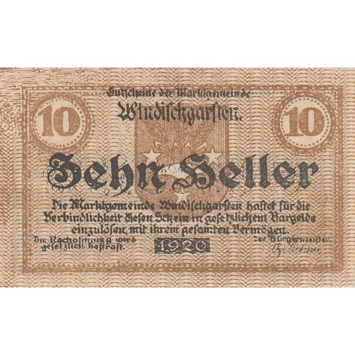 Австрия, Виндишгарстен 10 геллеров 1914-1920 гг. (№2) австрия нёхлинг 10 геллеров 1914 1920 гг 2