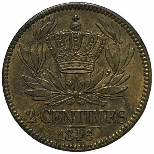 Франция 2 сантима 1846 г. Essai (Проба) клуб нумизмат монета 5 франков франции 1833 года серебро луи филипп i