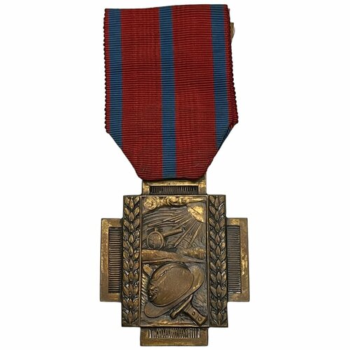 клуб нумизмат медаль венгрии медно никель медаль памяти первой мировой войны отломано ушко Бельгия, огненный крест 1914-1918, 1934 г. (2)