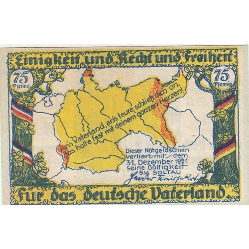 Германия (Веймарская Республика) Зольтау 75 пфеннигов 1922 г.
