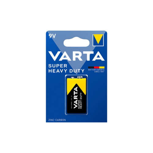 VARTA Батарейка Varta SUPERLIFE Крона 6F22 BL1 Heavy Duty 9V (2022) (1/10/50)