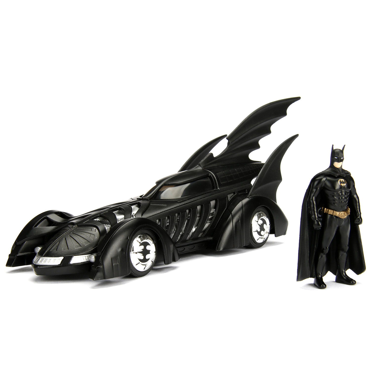 Набор Машинка с Фигуркой Бэтмен 2.75"+1:24 1995 Batman Forever Batmobile W/Batman 98036