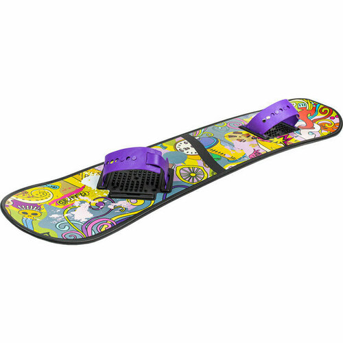 Сноуборд пластиковый с облегченными креплениями СД 03.00 Черный/Фиолетовый