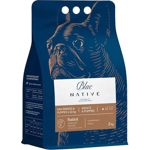 Blue Native для мелких пород HOLISTIC RABBIT кролик (0.5 кг) (2 штуки)